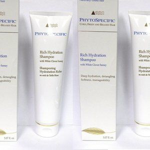 2 Phytospecific Rich Hydration Shampoos w/White Cover Honey ~ 5.07 oz ea NIB